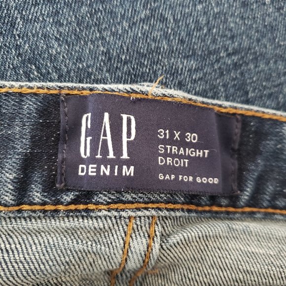 GAP Slim Straight Leg Blue Jeans Men's Pant Size 31 - Picture 3 of 3